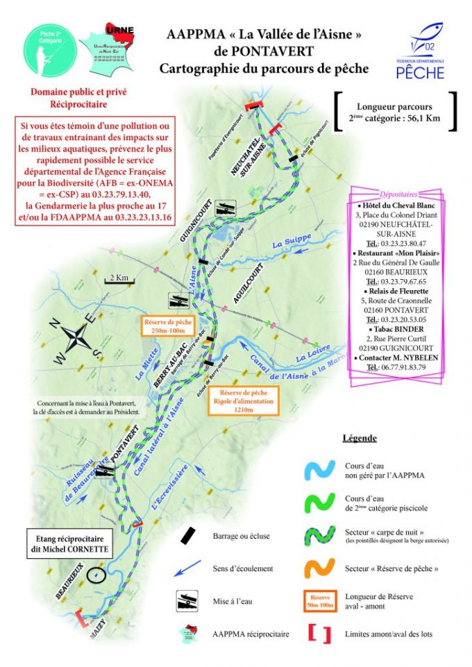 Canal latéral à l'Aisne  - Parcours Pontavert